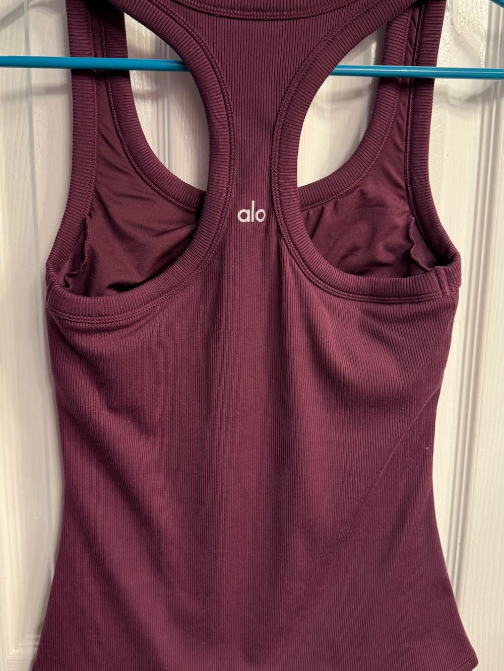 ALO Yoga Ribbed Racerback Tank in Plum small